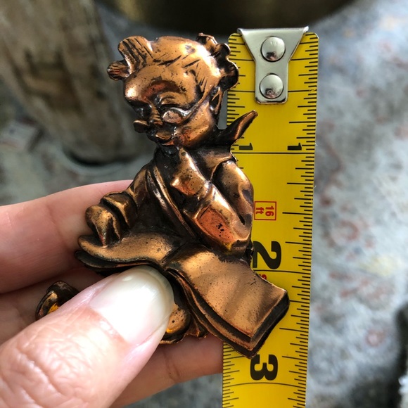 Vintage 30’s-40’s Copper Washed Brooch - Picture 5 of 6